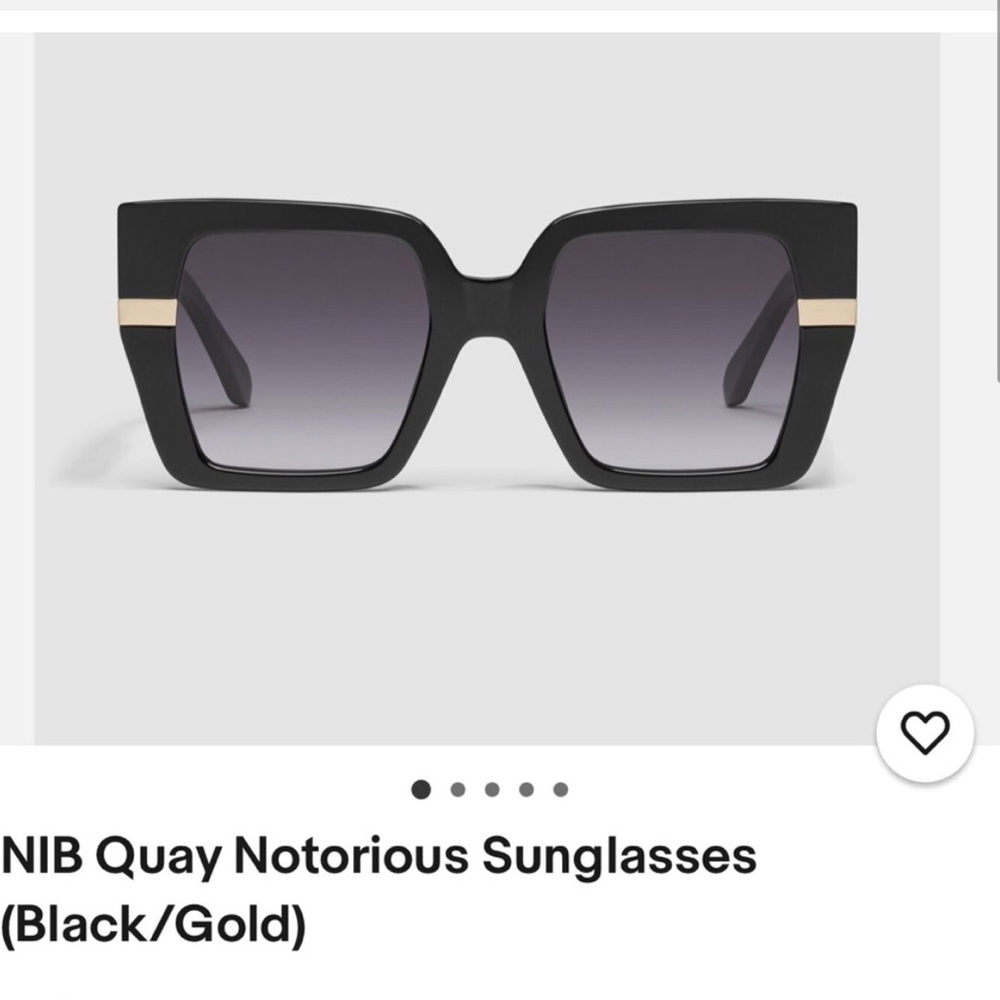 SOLD 🔥 Brand new QUAY Black and Gold Sunglasses